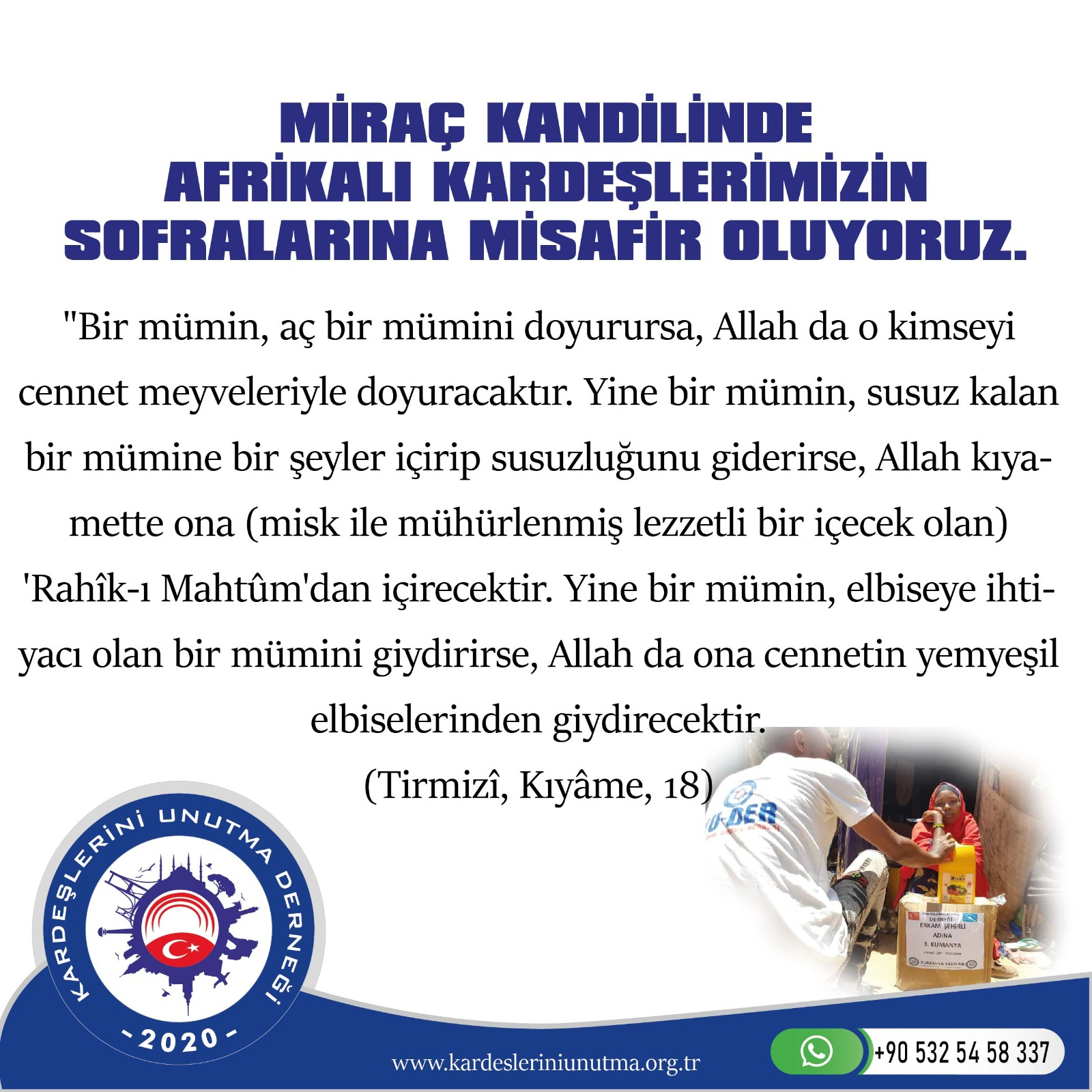Miraç Kandili Kumanya Yardımı