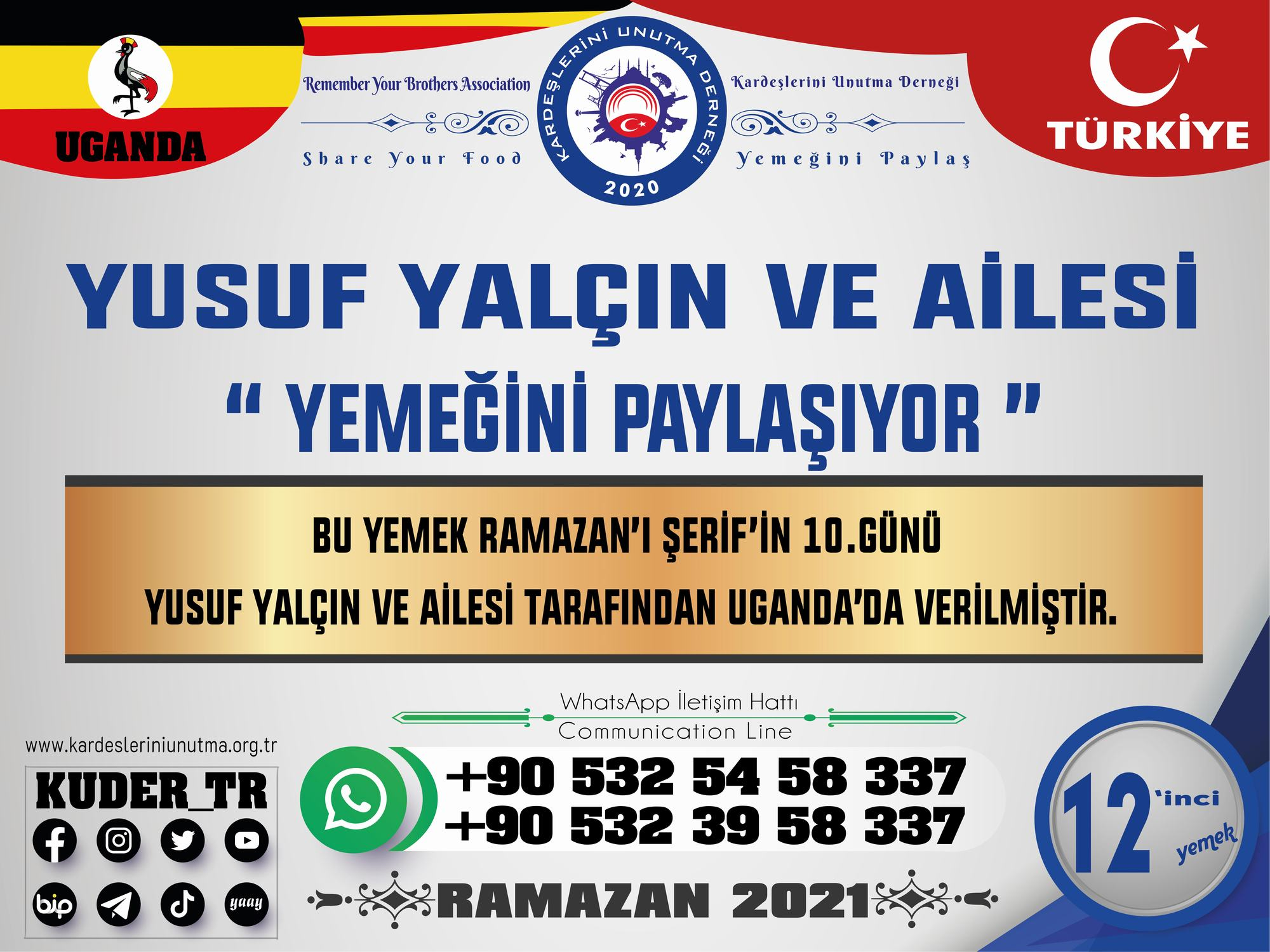YUSUF YALÇIN VE AİLESİ YEMEĞİNİ PAYLAŞIYOR