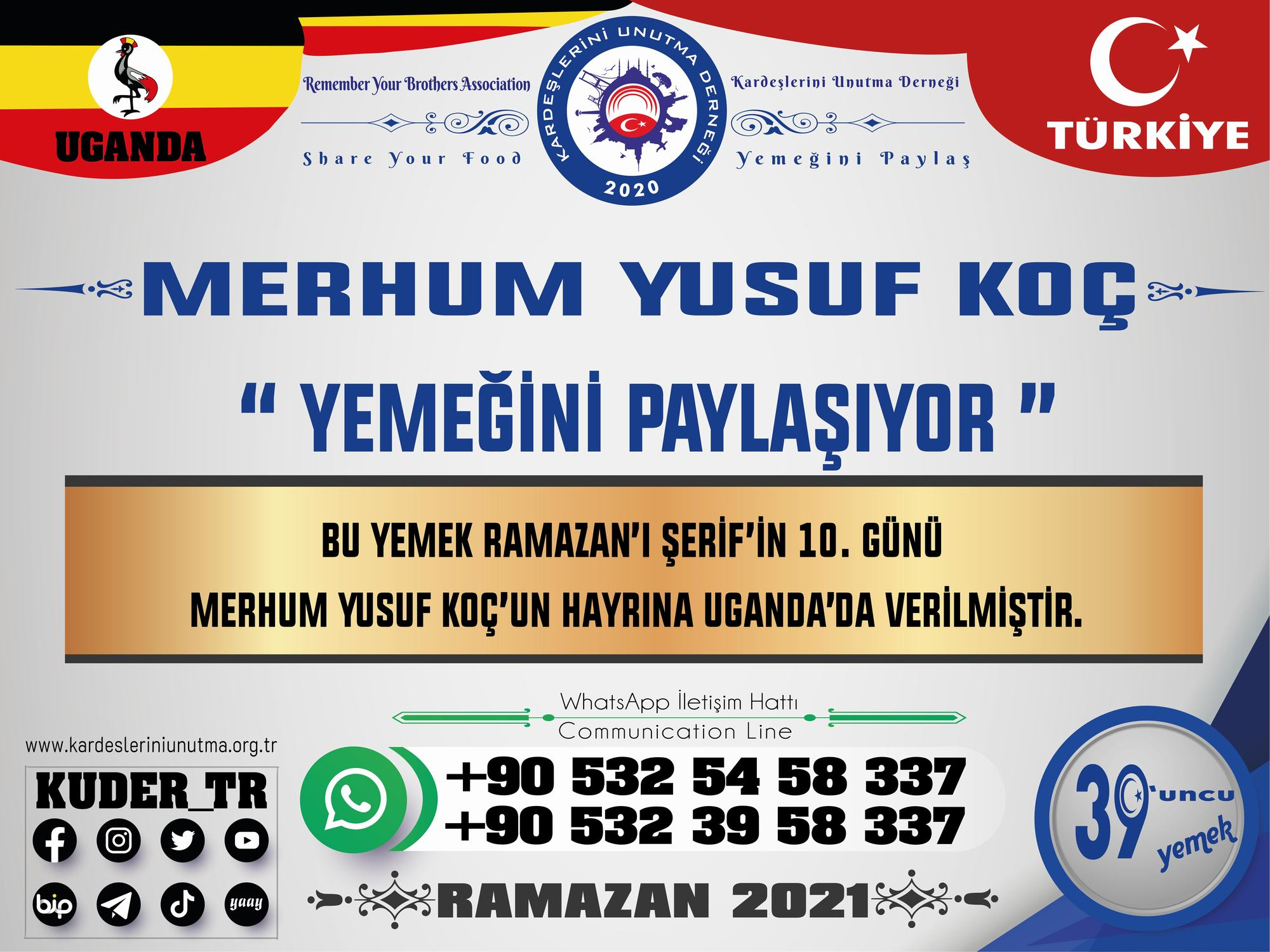 MERHUM YUSUF KOÇ YEMEĞİNİ PAYLAŞIYOR